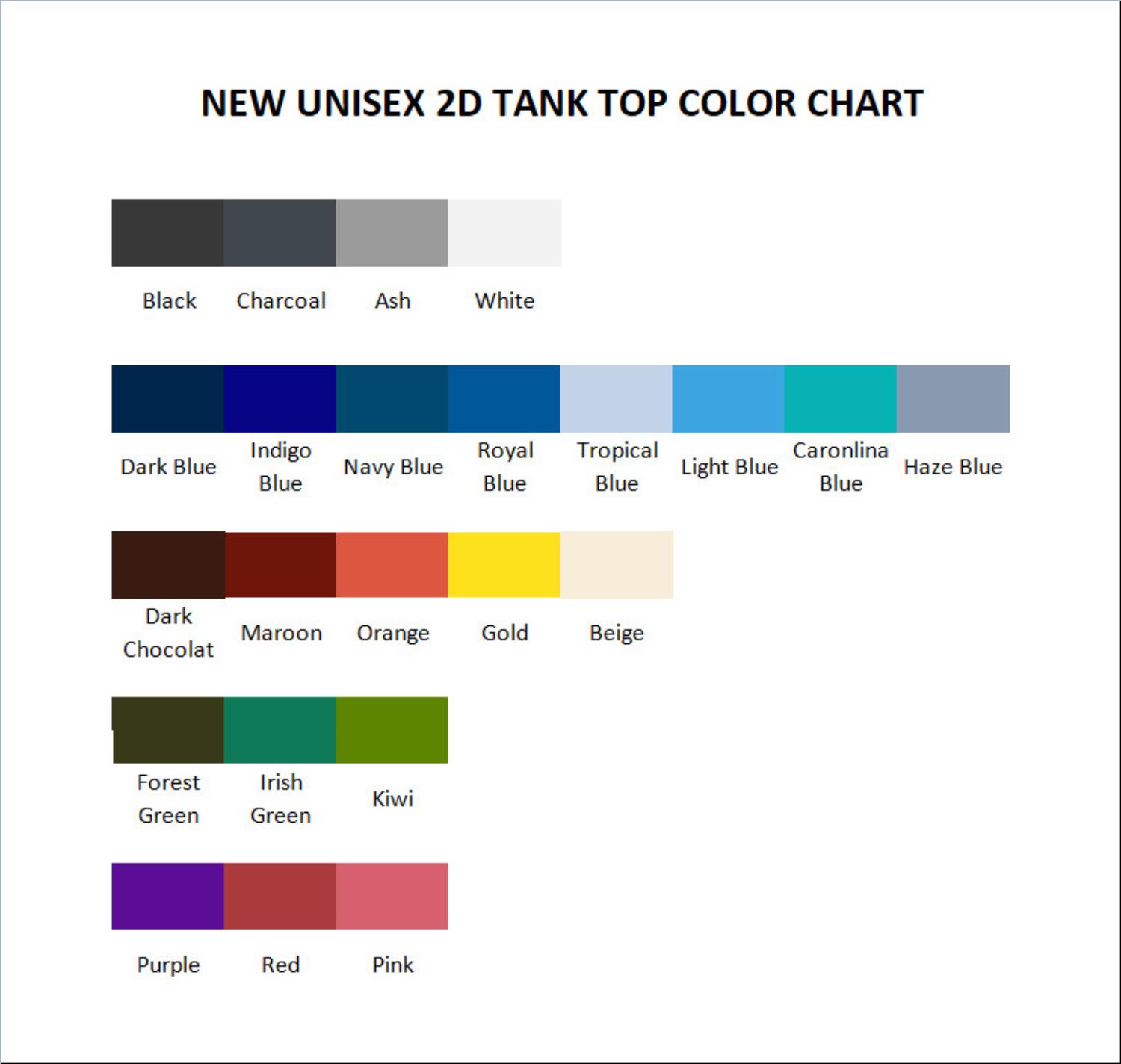 tank top color chart - RimWorld Merch