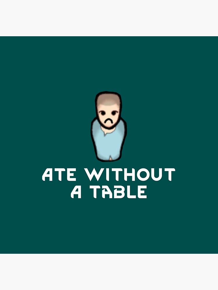 Sad Pawn That Ate Without A Table In Rimworld Male80 Throw Pillow - Image 2