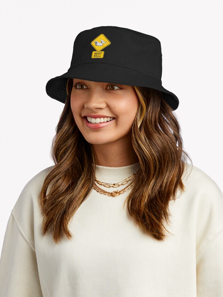 Rimworld Megaspider Warning Road Sign Funny Meme Indie Online Video Game Hd High Quality Online Stor Bucket Hat - Image 2