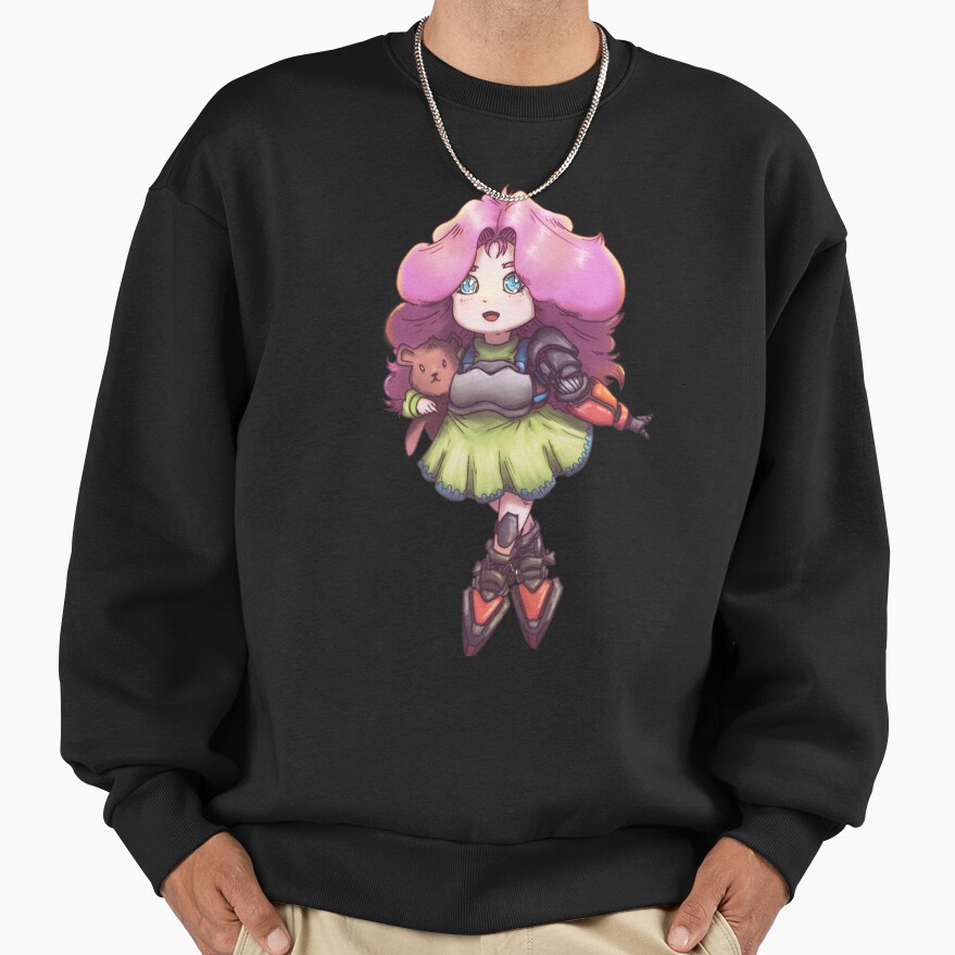 Rimworld Baseliner Xenotype Cyborg Girl Sweatshirt - Image 2