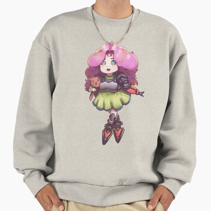 Rimworld Baseliner Xenotype Cyborg Girl Sweatshirt - Image 3