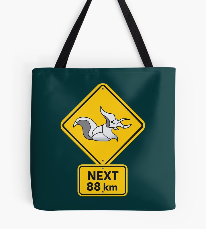 Rimworld Megaspider Warning Road Sign Funny Meme Indie Online Video Game Hd High Quality Online Stor Tote Bag
