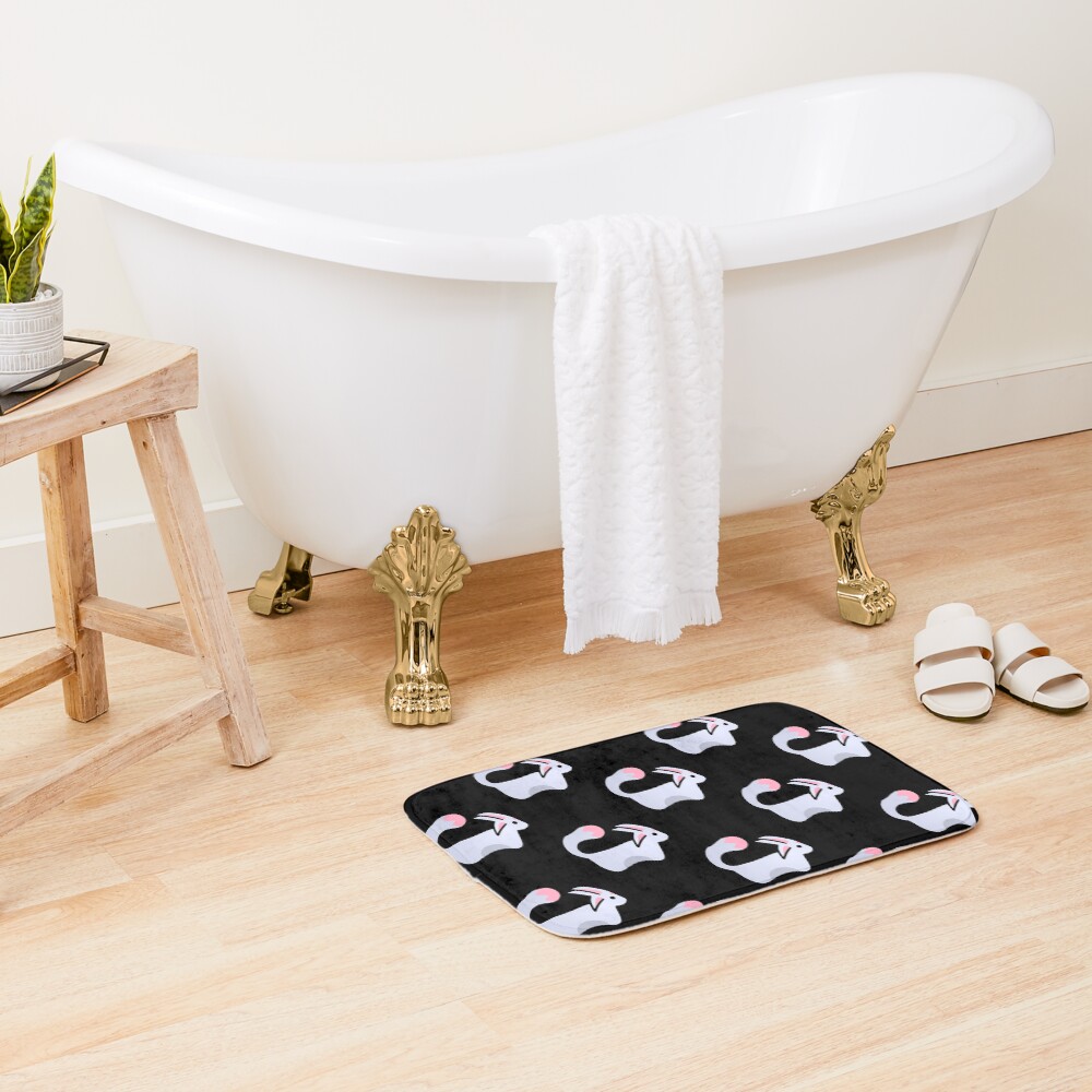 Rimworld Cat Pink Bath Mat - Image 2