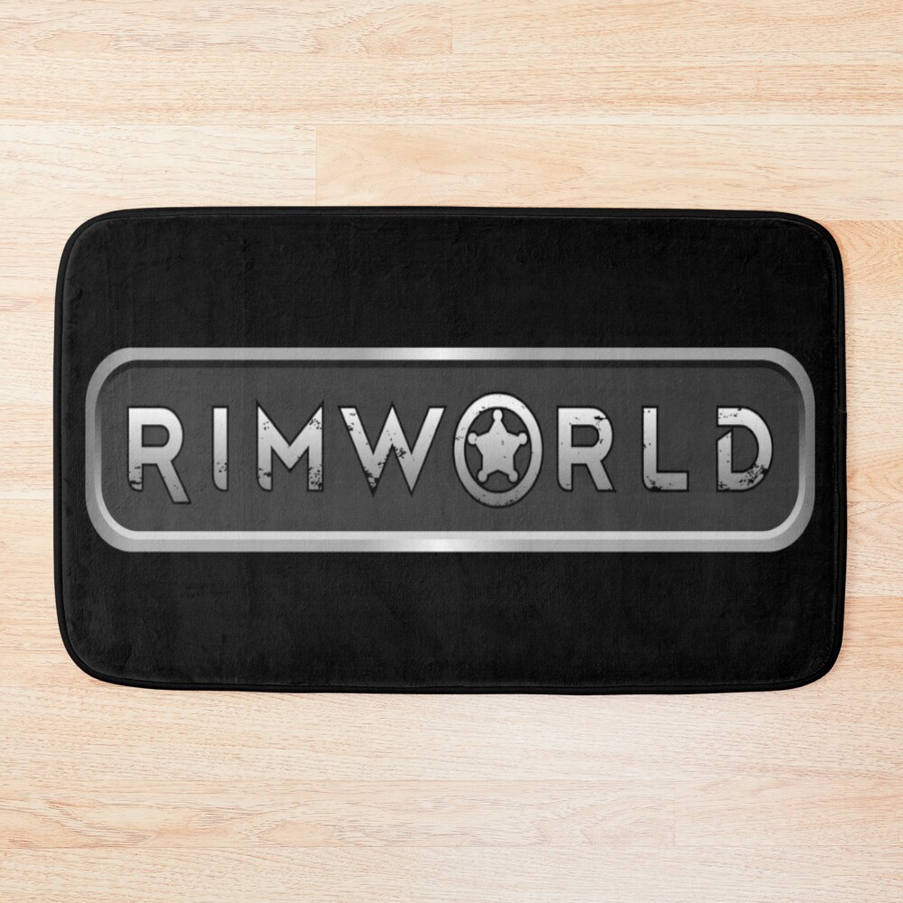 Rimworld Text Metal Boiler Plate Bath Mat
