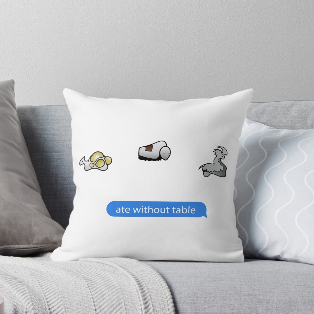 Ate Without Table Rimworld Meme Game Throw Pillow