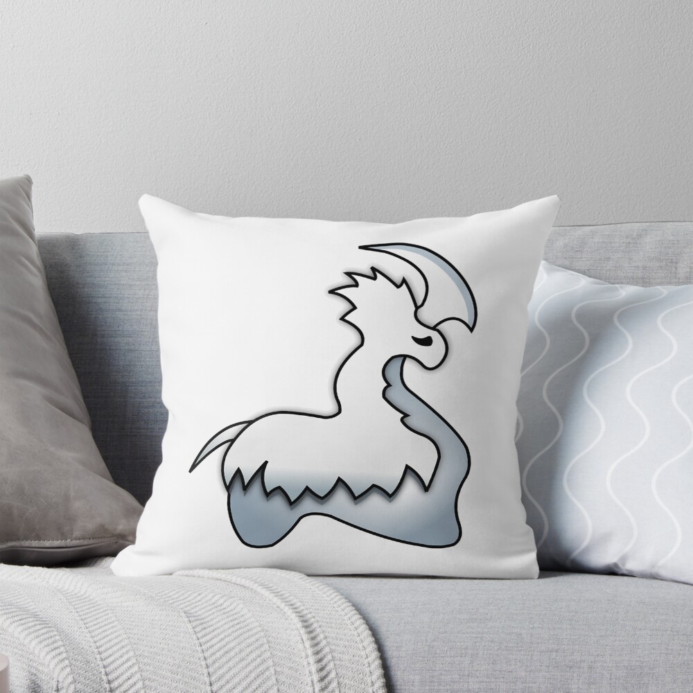 Rimworld Thrumbo Animal With Horn35 Throw Pillow
